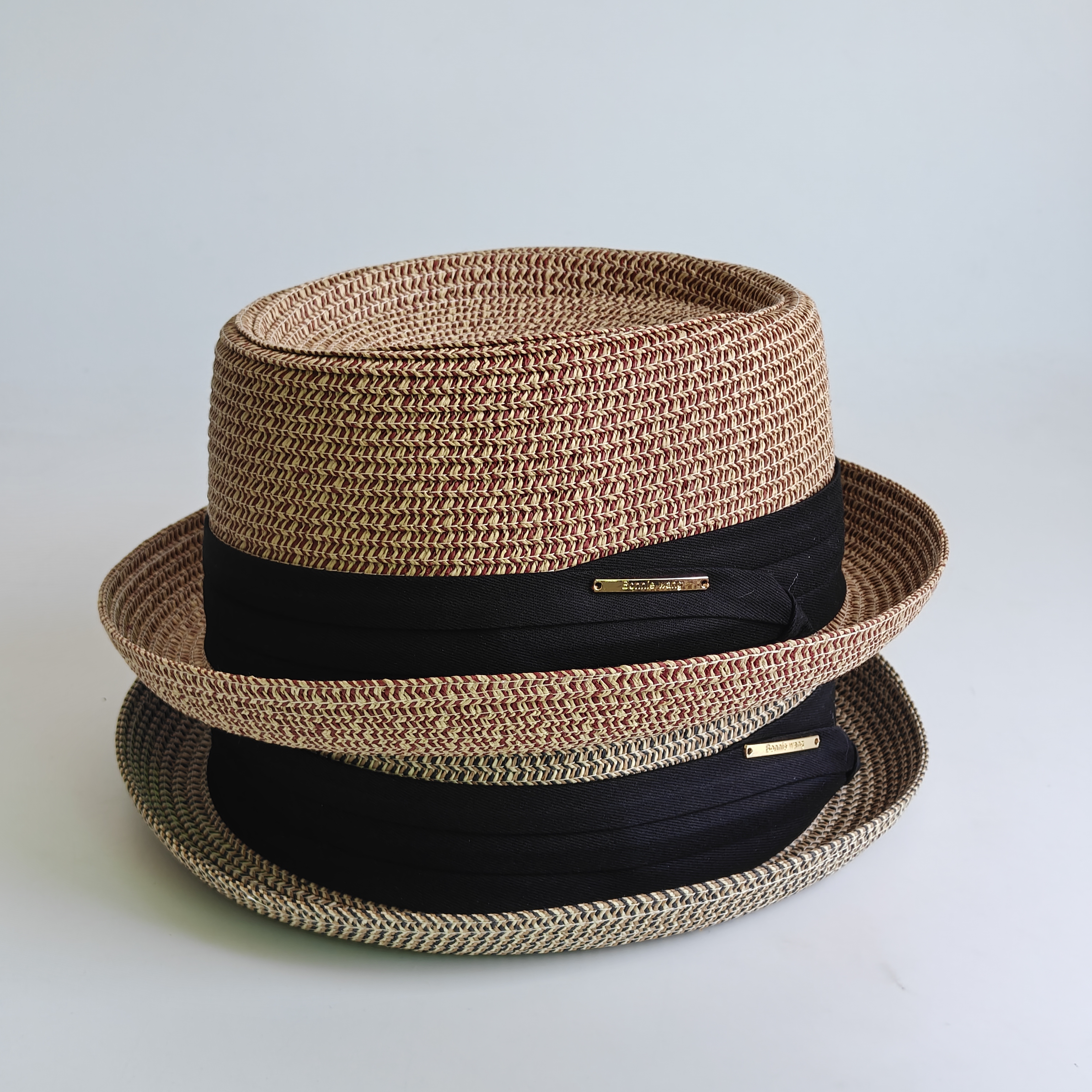 Bucket Hat Straw - Classic Vintage British porkpie straw hat