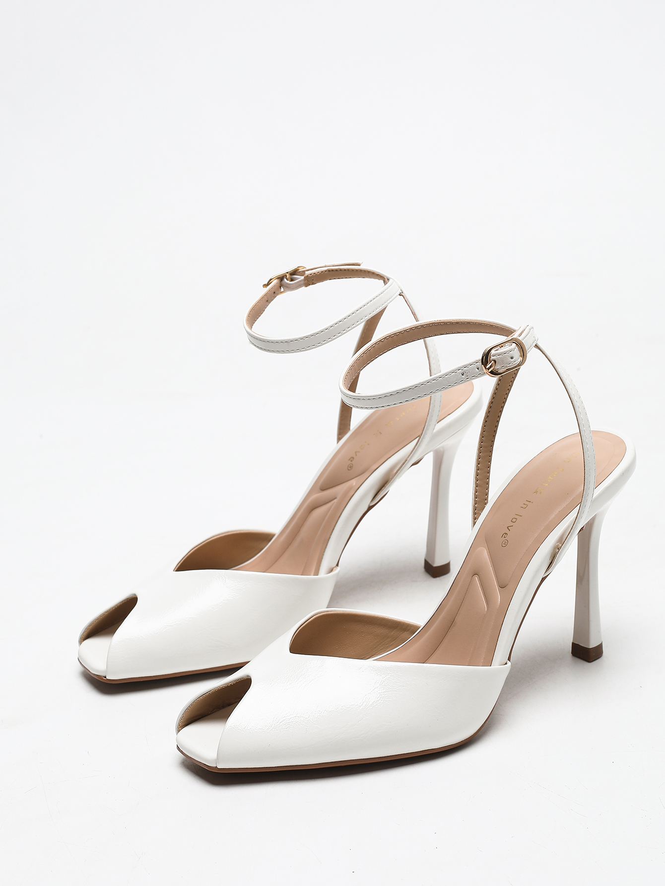 Chic Square-Toe Leather Peep-T - Casual Sandal Leather recensie en prijs