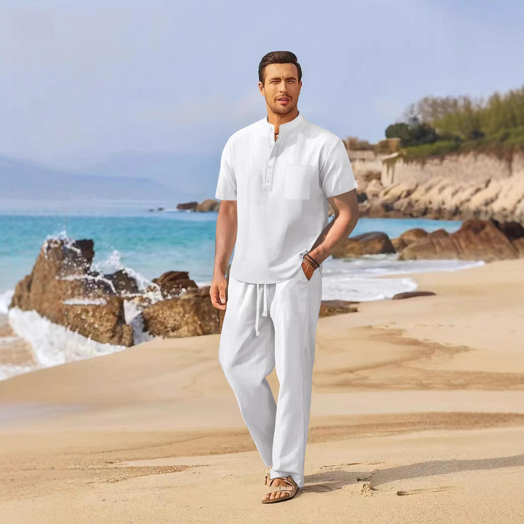 Loose Casual Cotton Linen Men' - Linen Shirt Breathable recensie en prijs