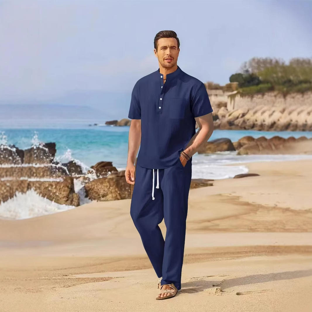 Loose Casual Cotton Linen Men' - Linen Shirt Breathable recensie en prijs