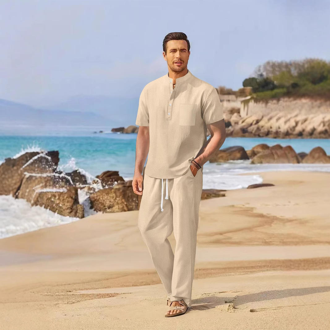 Loose Casual Cotton Linen Men' - Linen Shirt Breathable recensie en prijs