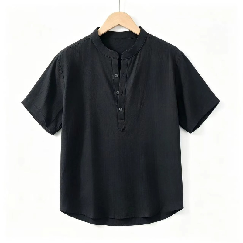 Summer Mens Short Sleeve Shirt - Linen Shirt Breathable recensie en prijs