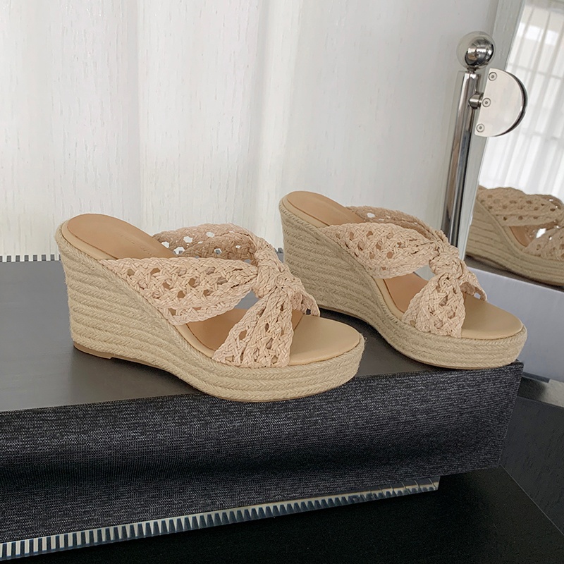 MKKHOU Women Woven Straw Wedge - Espadrille Slip On recensie en prijs
