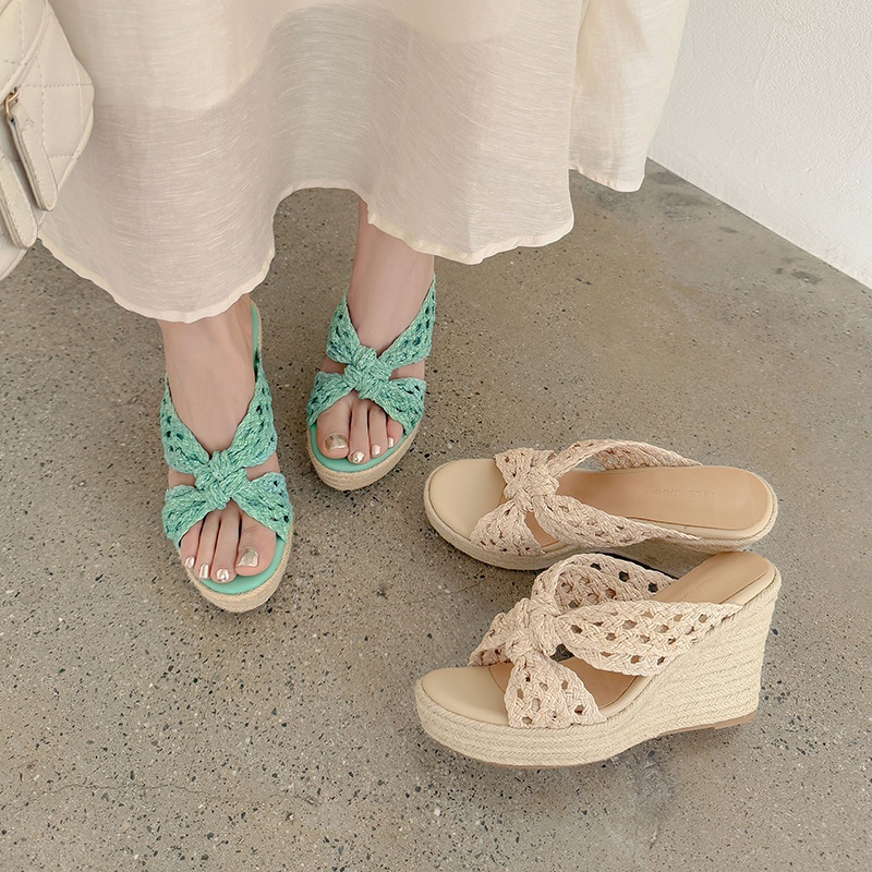 MKKHOU Women Woven Straw Wedge - Espadrille Slip On recensie en prijs