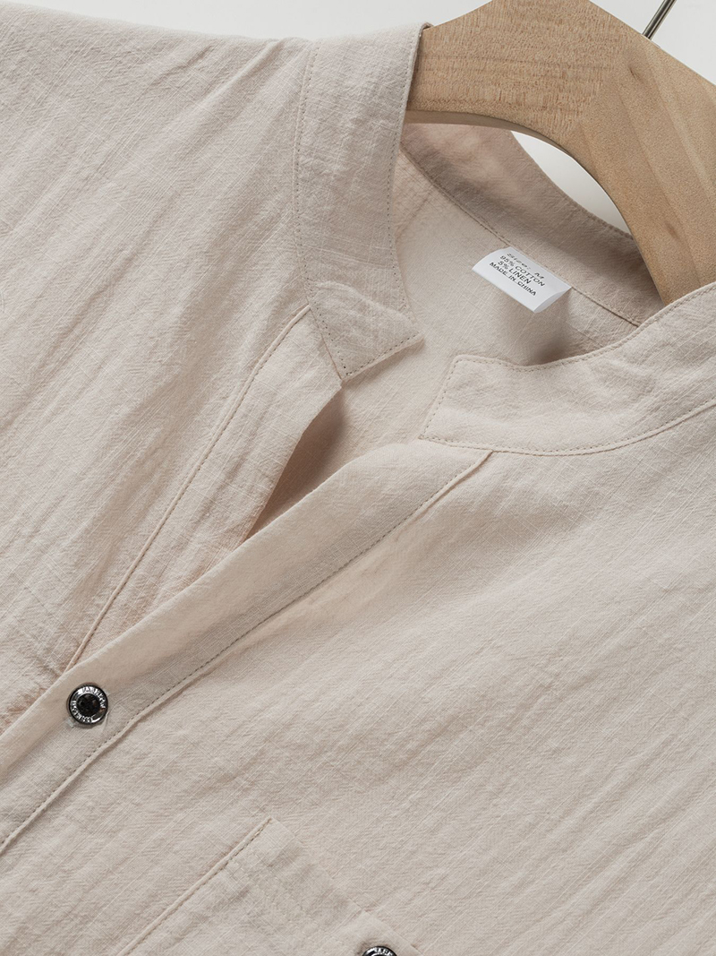 Men's Cotton Linen Henley Shir - Linen Shirt Breathable recensie en prijs
