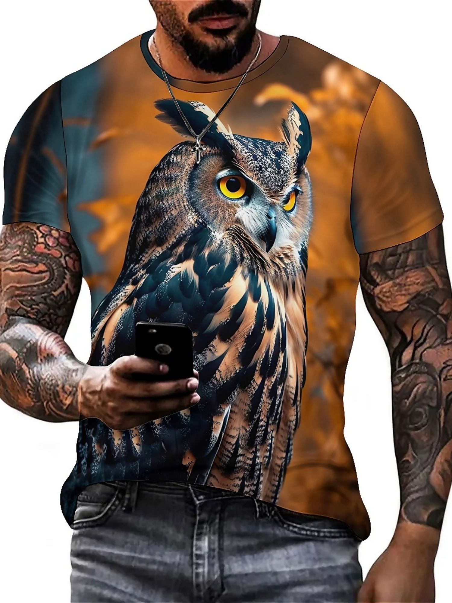Men's & Women's 3D Print Owl G - Tee Graphic Print recensie en prijs