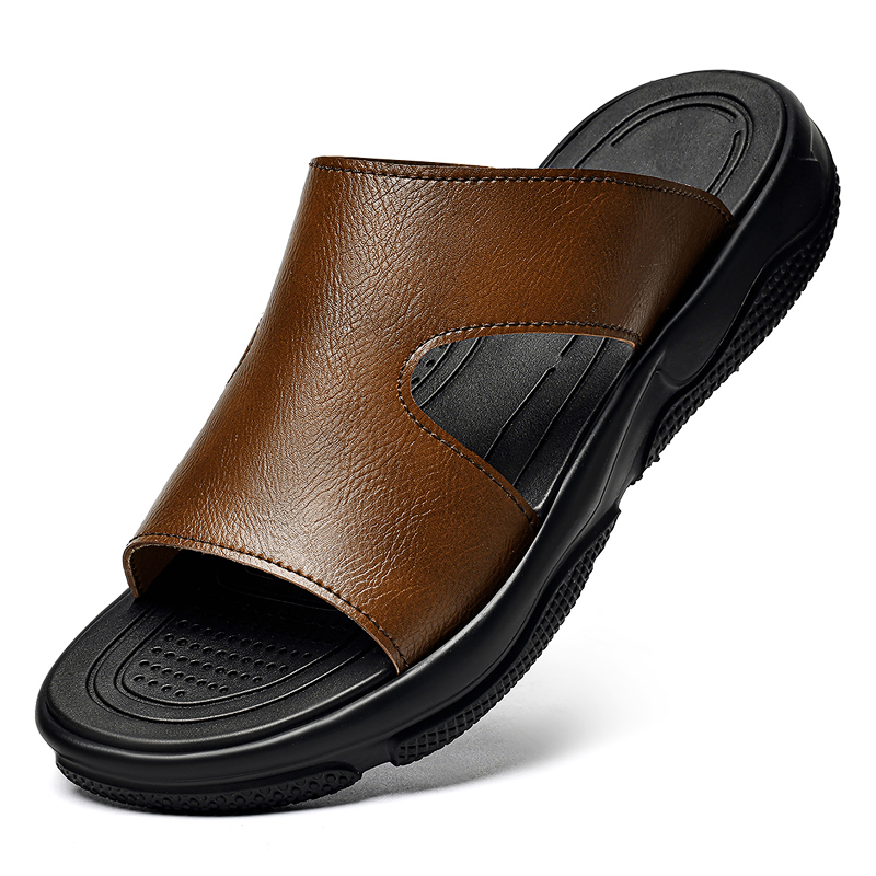 Men's Leather Slide Sandals No - Flip Flop Leather Men recensie en prijs