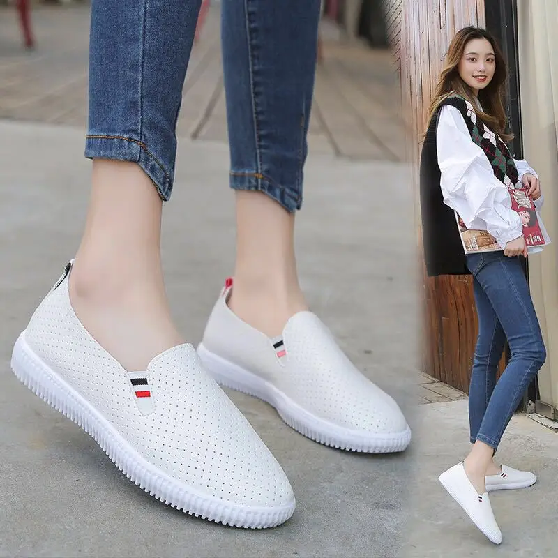 Women Sneakers White Flats Cut - Espadrille Slip On recensie en prijs