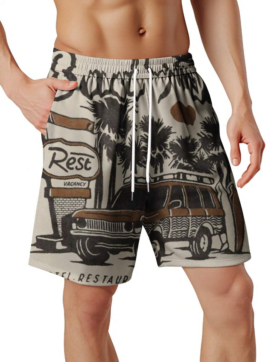Mens Beach Trip Print Board Sh - Swim Trunk Quick Dry recensie en prijs
