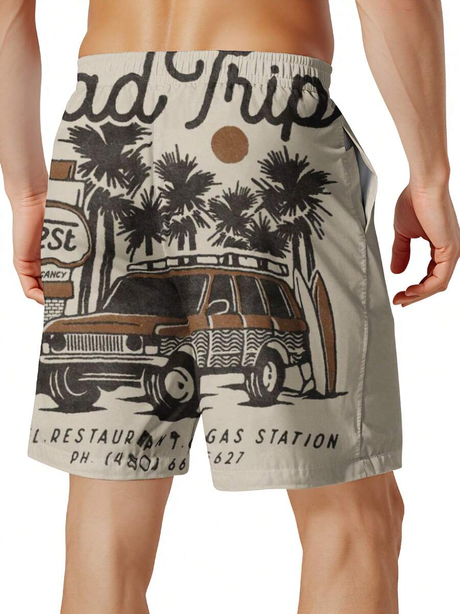 Mens Beach Trip Print Board Sh - Swim Trunk Quick Dry recensie en prijs