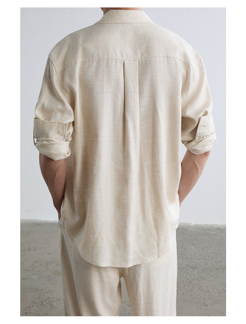 High-end Natural Linen Men's S - Linen Shirt Breathable recensie en prijs