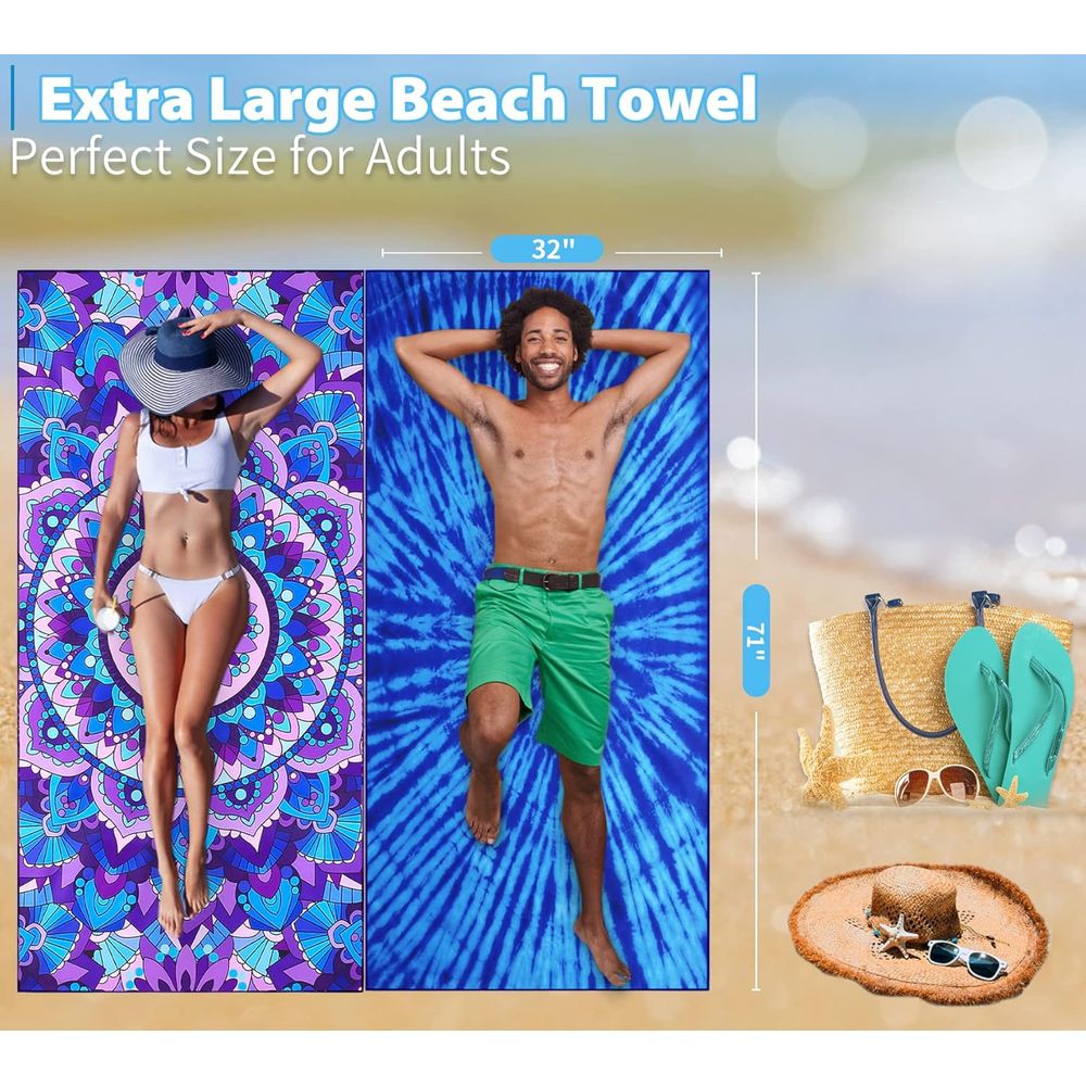 Lightweight Oversized 71x32 Be - Beach Towel Large recensie en prijs