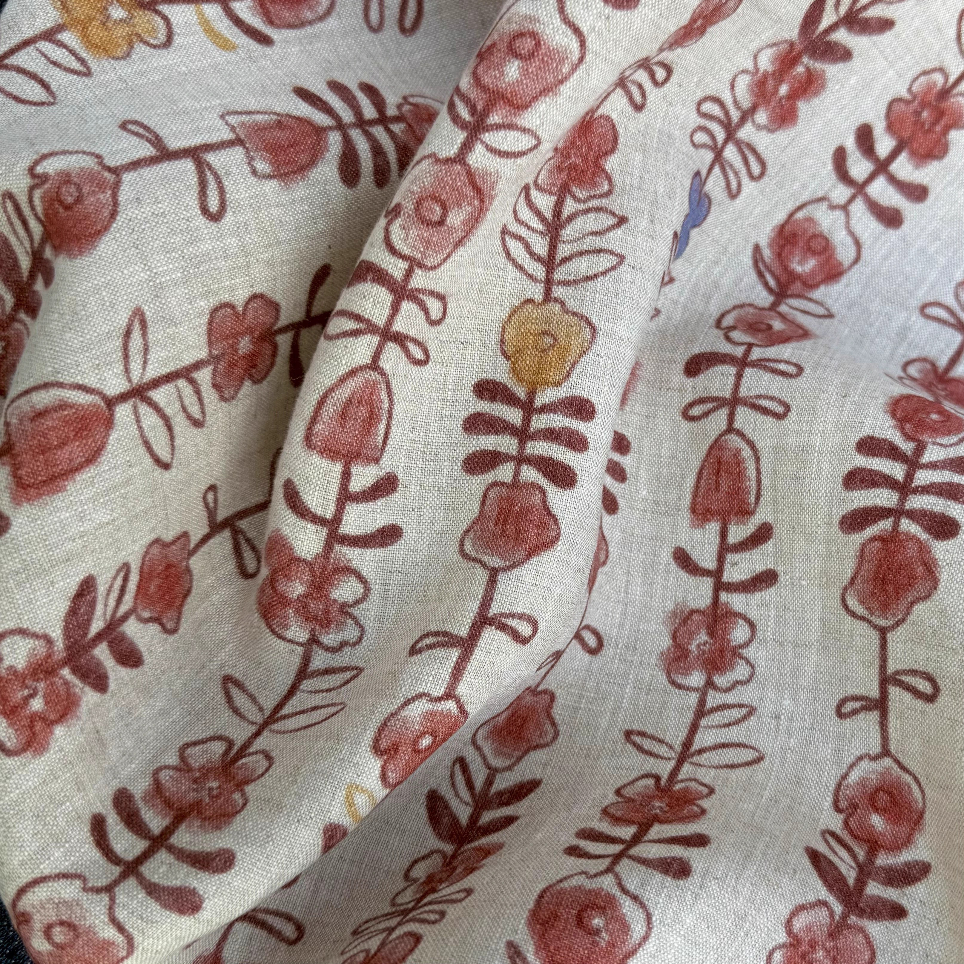 1yard Unique flowers print fab - Linen Shirt Breathable recensie en prijs