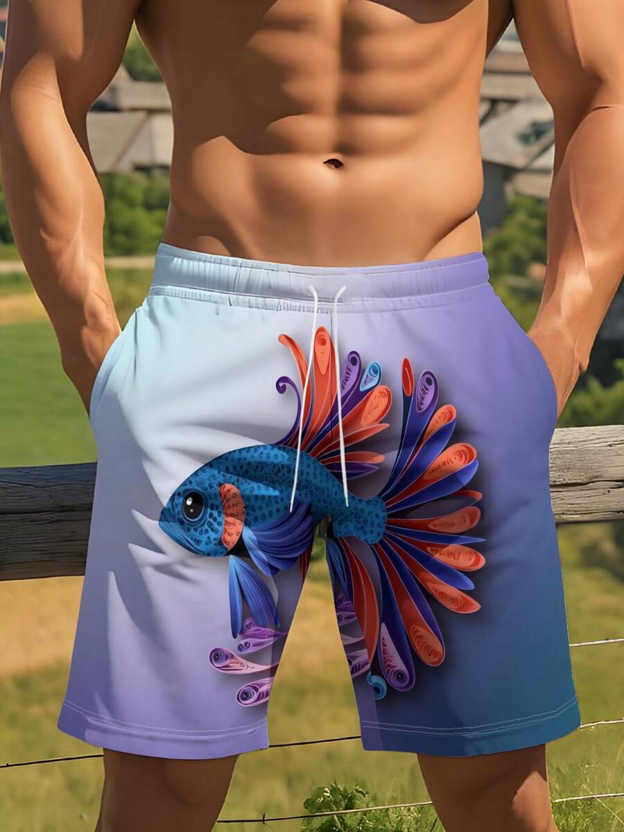 Gradient Purple Blue Swim Trun - Swim Trunk Quick Dry recensie en prijs