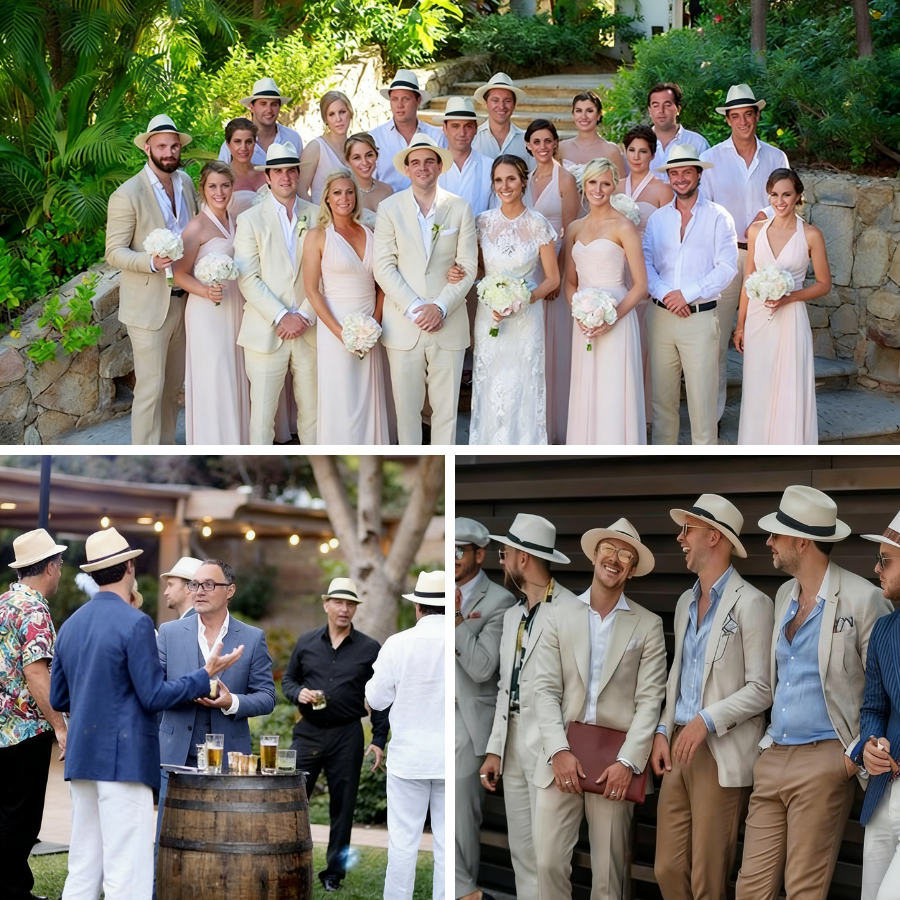 6-48PACK Wedding Straw Fedora  - Bucket Hat Straw recensie en prijs