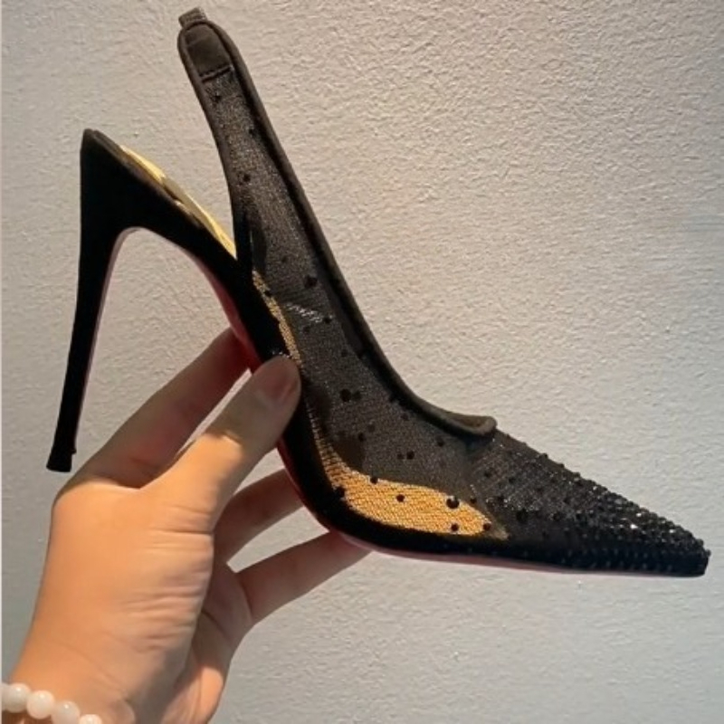 Mesh Rhinestone Rear Empty Sti - Casual Sandal Leather recensie en prijs