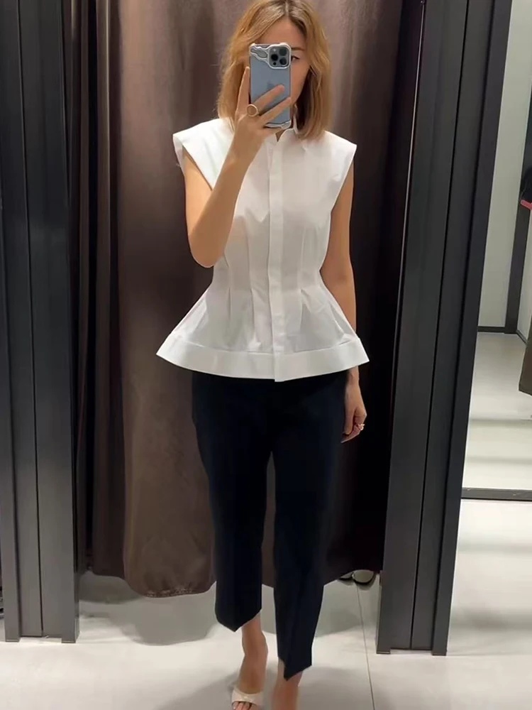Women Casual Sleeveless Slim S - Shirt Camp Collar recensie en prijs