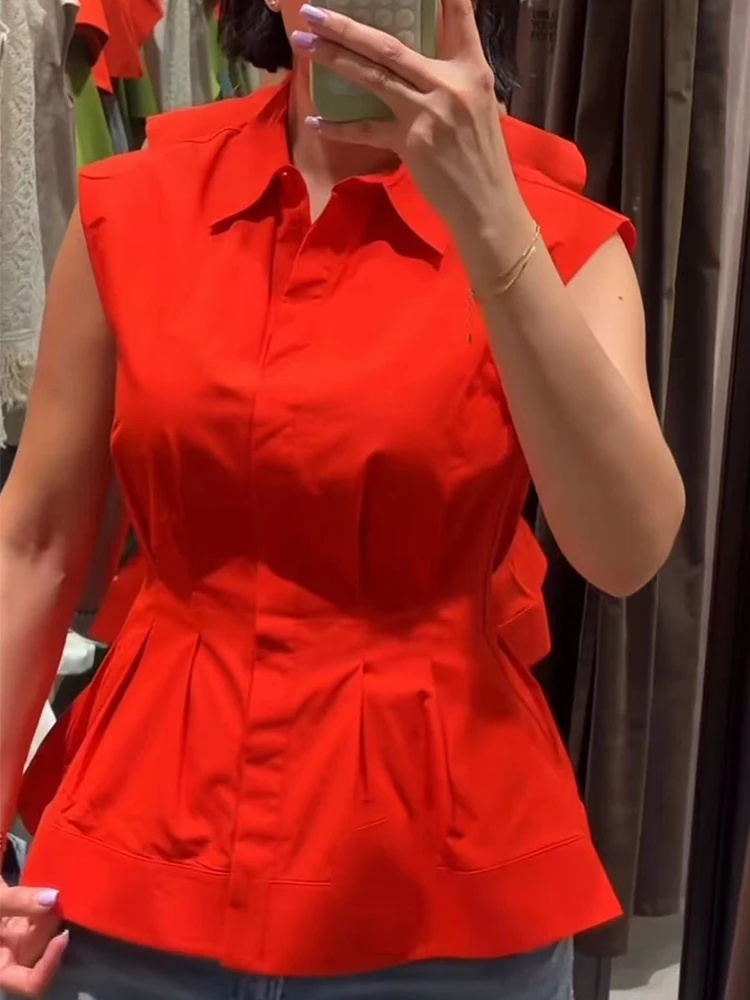 Women Casual Sleeveless Slim S - Shirt Camp Collar recensie en prijs