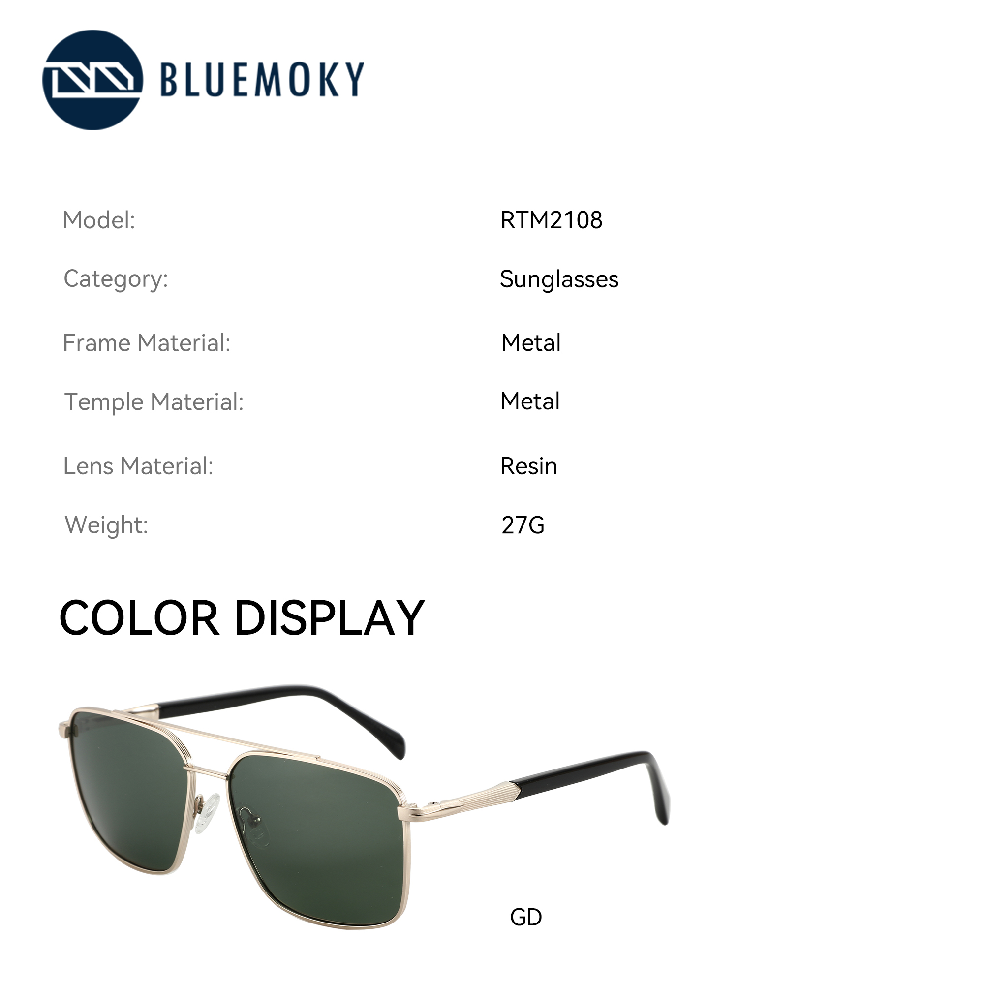 BLUEMOKY L Size Fashion Metal  - Sunglasses Aviator Polarized recensie en prijs