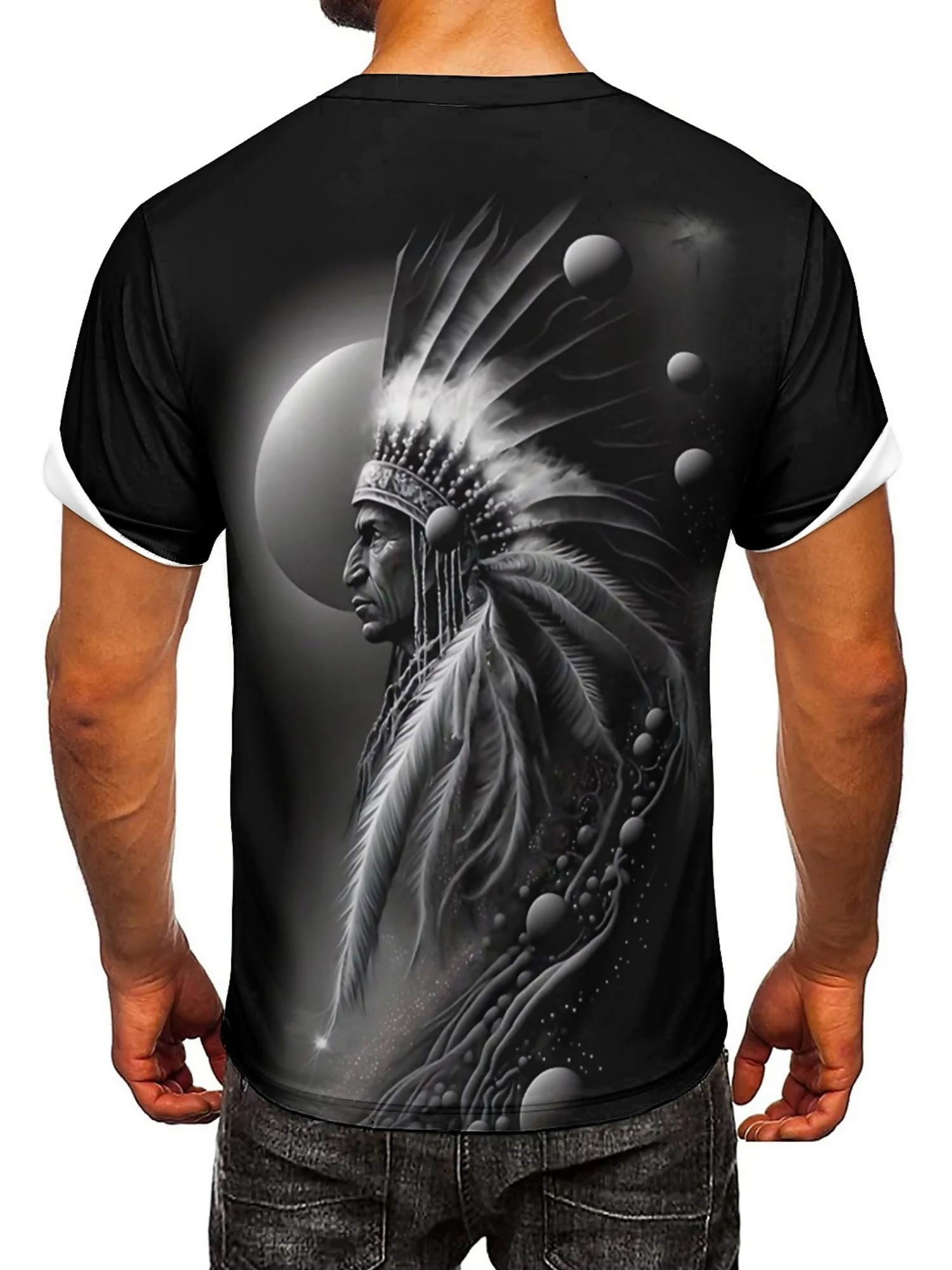 Men's 3D Printed Tribal Chieft - Tee Graphic Print recensie en prijs