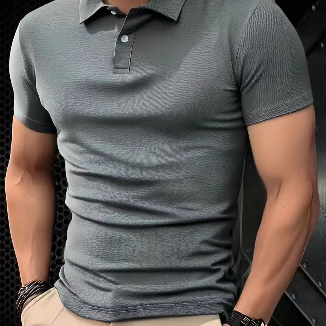 New Men's Business Casual Shor - Polo Shirt Pique recensie en prijs