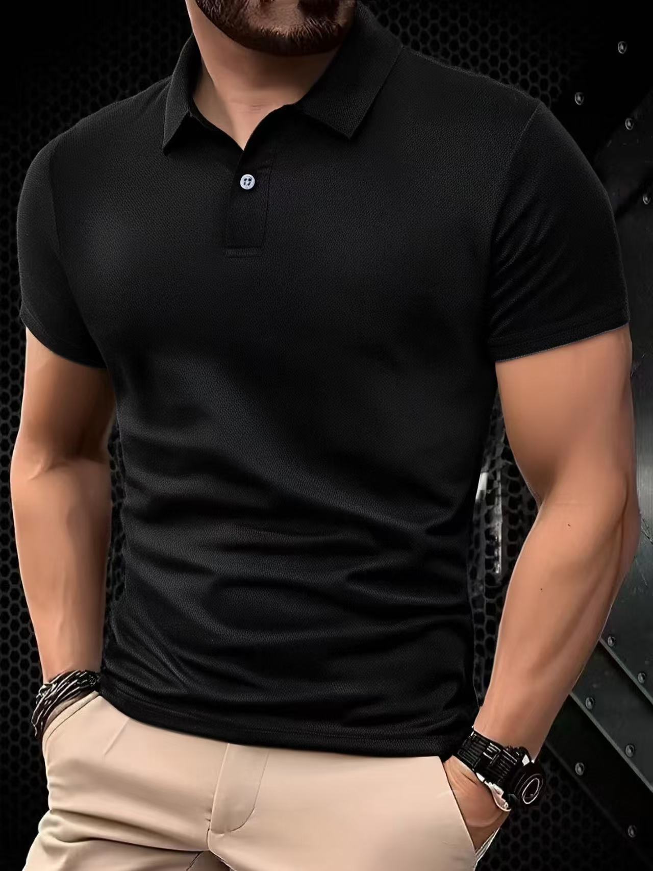 New Men's Business Casual Shor - Polo Shirt Pique recensie en prijs