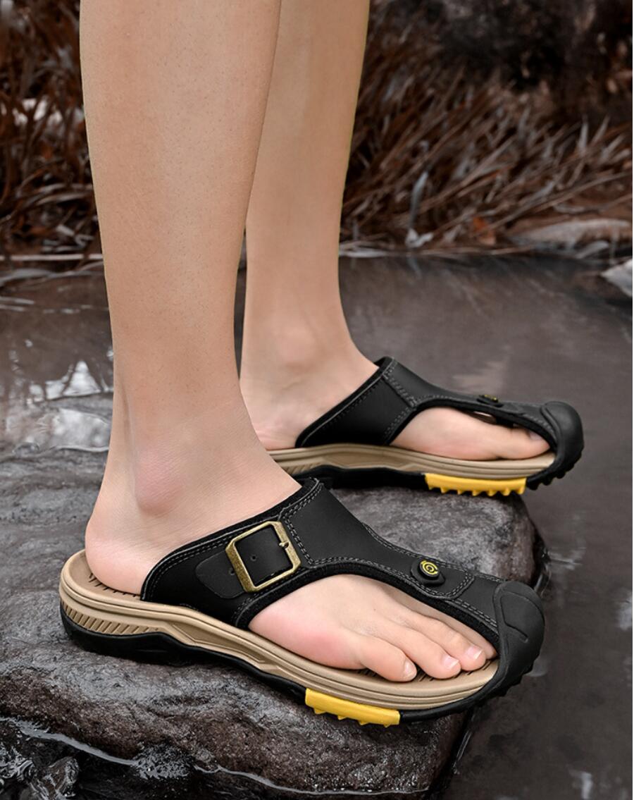 Genuine Leather Sandals Men Br - Flip Flop Leather Men recensie en prijs