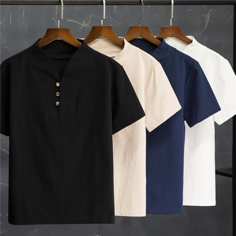 Men's Summer Cotton Linen Shor - Linen Shirt Breathable recensie en prijs