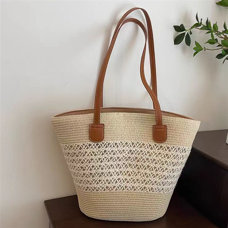 Large Capacity Straw Woven Bag - Bucket Hat Straw recensie en prijs