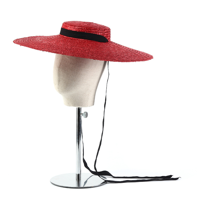 15cm Wide Brim Straw Hat Flat  - Bucket Hat Straw recensie en prijs