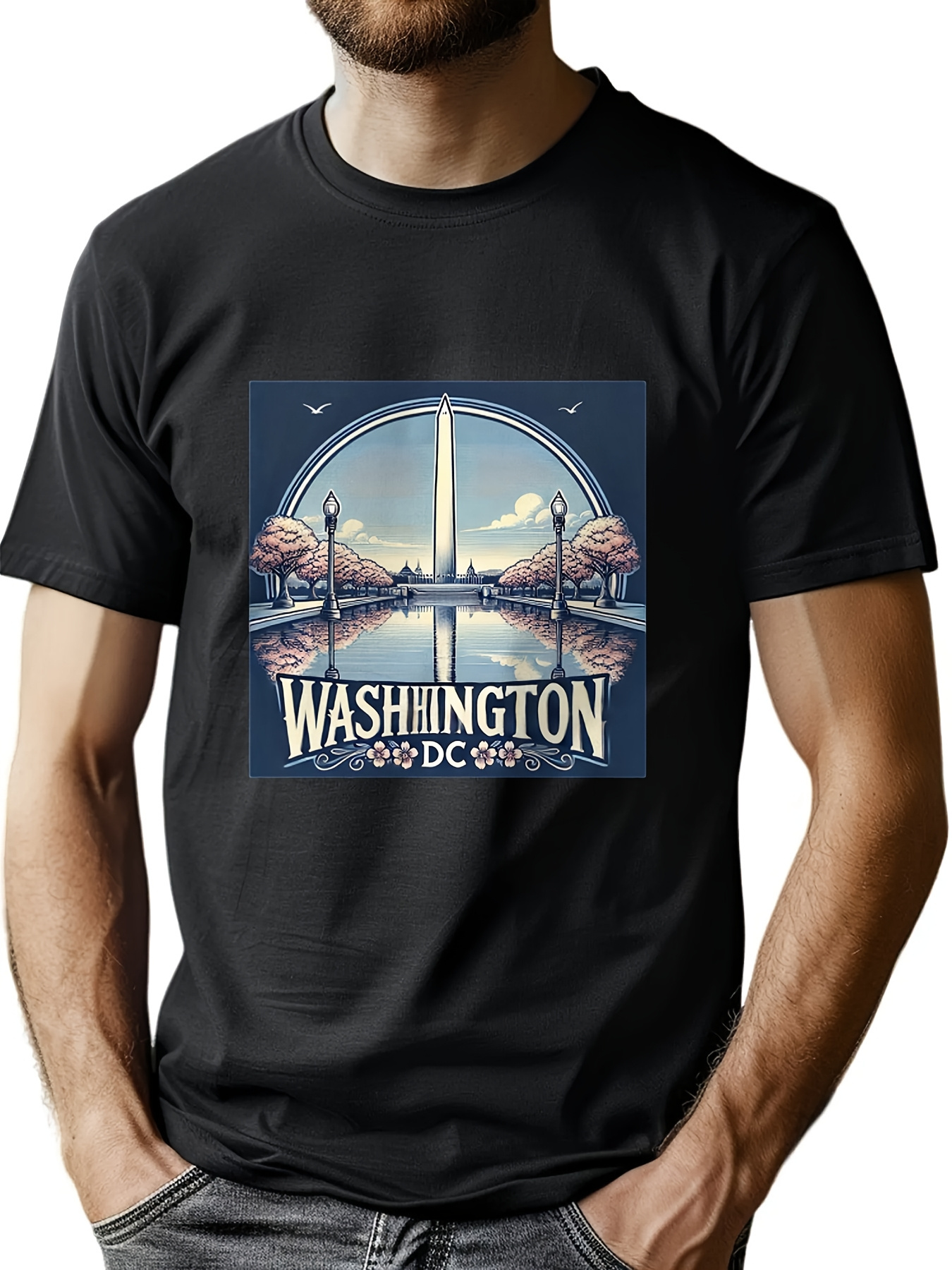 Men's Washington DC Skyline Gr - Tee Graphic Print recensie en prijs