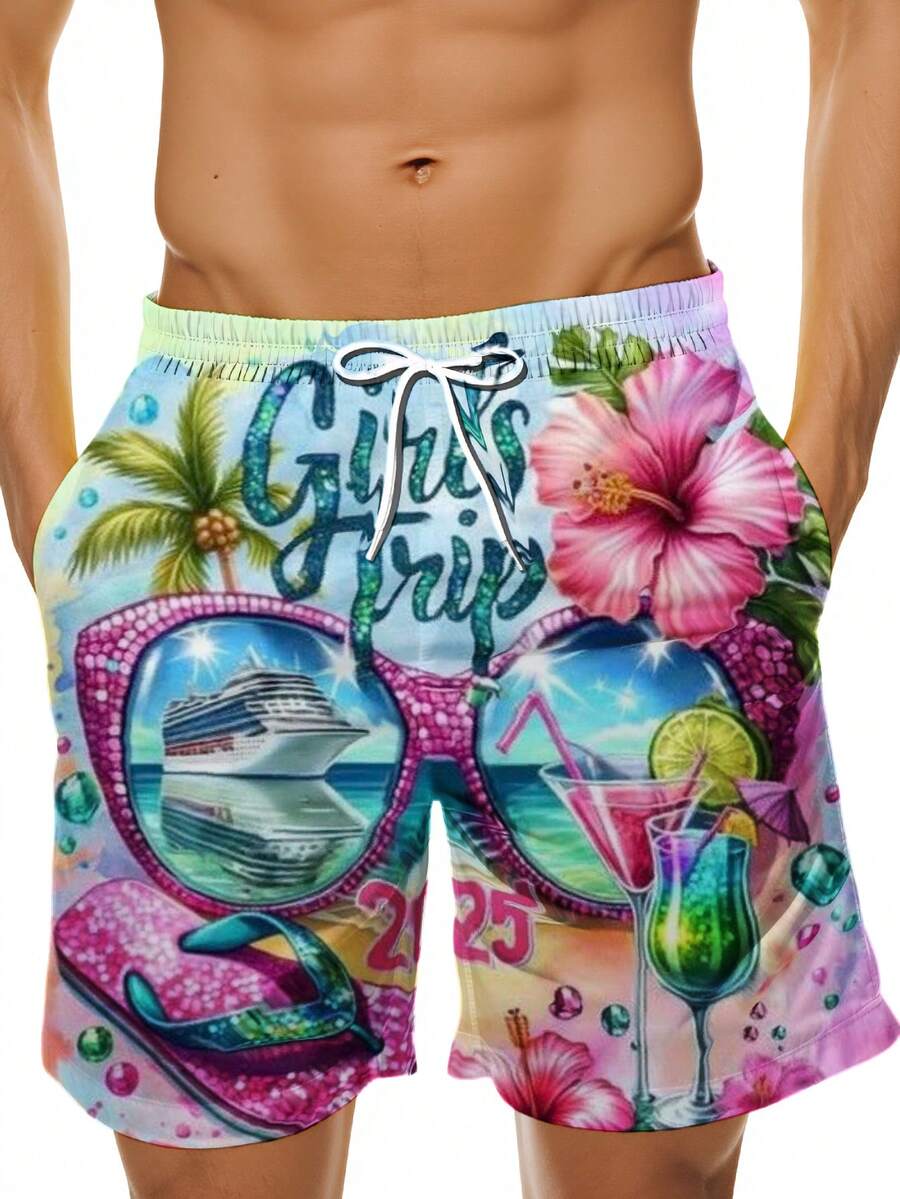 Mens Beach Swim Trunks 3D Prin - Swim Trunk Quick Dry recensie en prijs