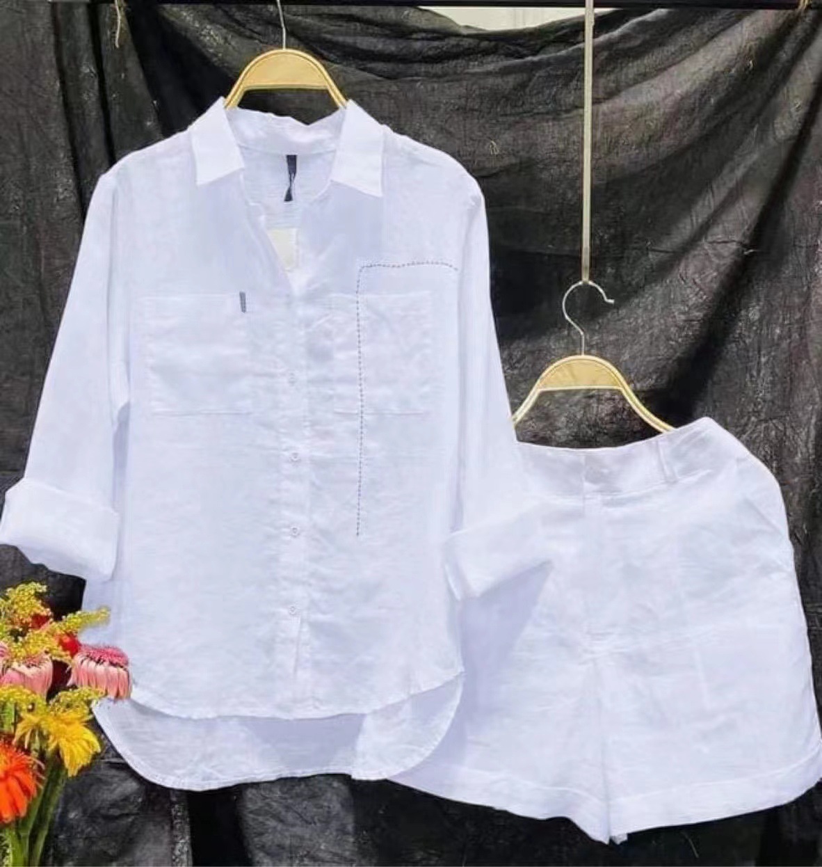 Fashion White Long Sleeve Shir - Linen Shirt Breathable recensie en prijs
