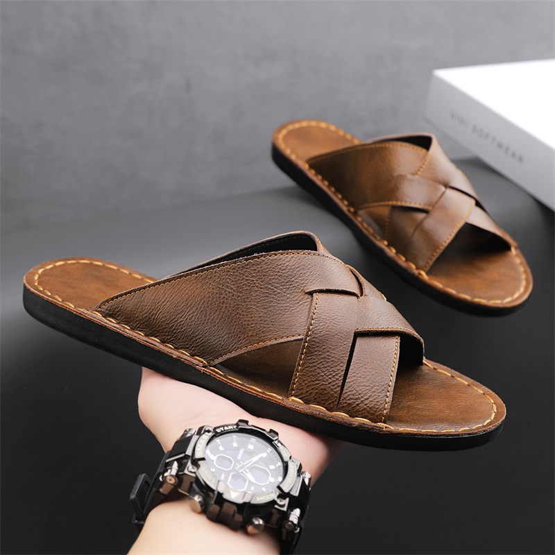 Genuine Leather Men Casual San - Flip Flop Leather Men recensie en prijs