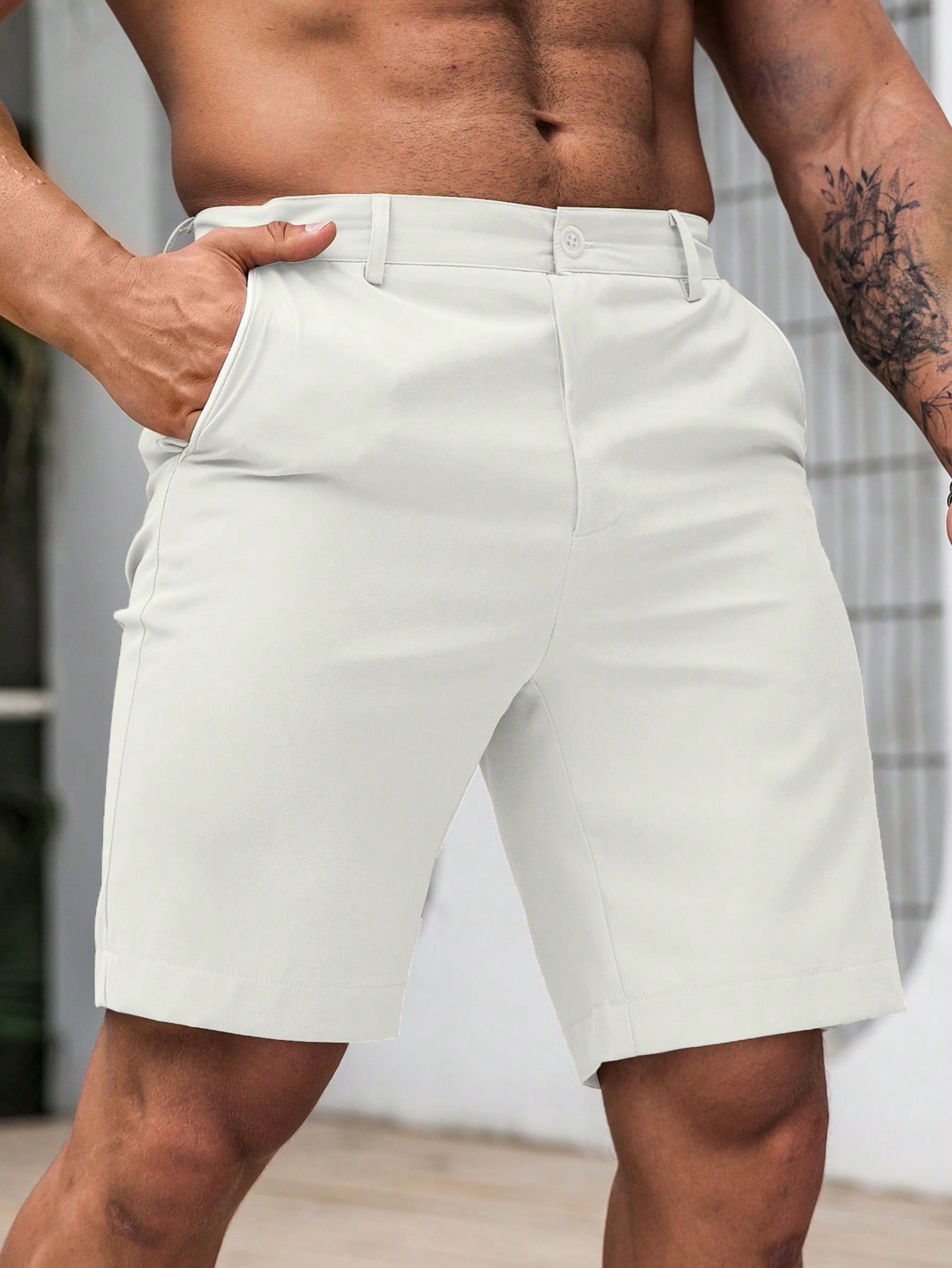 Men's Solid Chino Casual Short - Shorts Chino Slim recensie en prijs