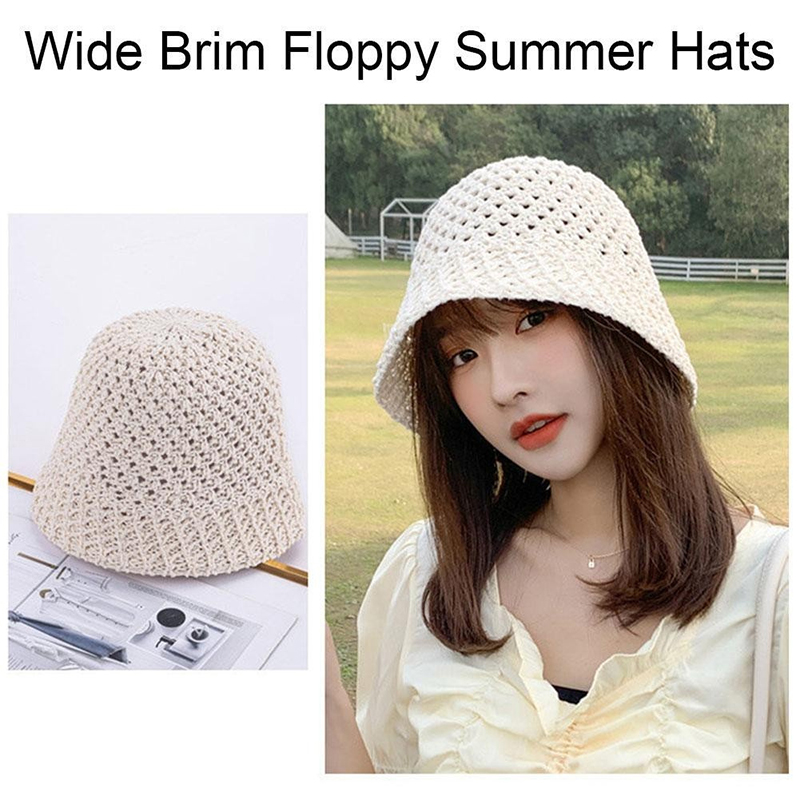 New Girls Sun Hat Wide Brim Fl - Bucket Hat Straw recensie en prijs