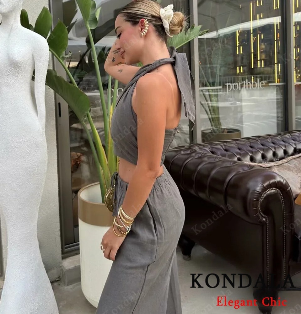 KONDALA Sexy Casual Crossover  - Short Linen Drawstring recensie en prijs