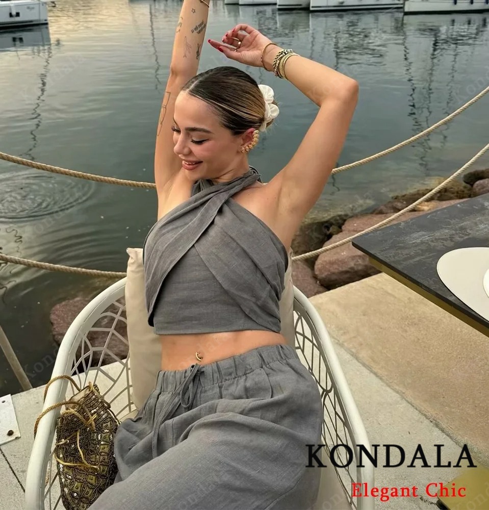 KONDALA Sexy Casual Crossover  - Short Linen Drawstring recensie en prijs