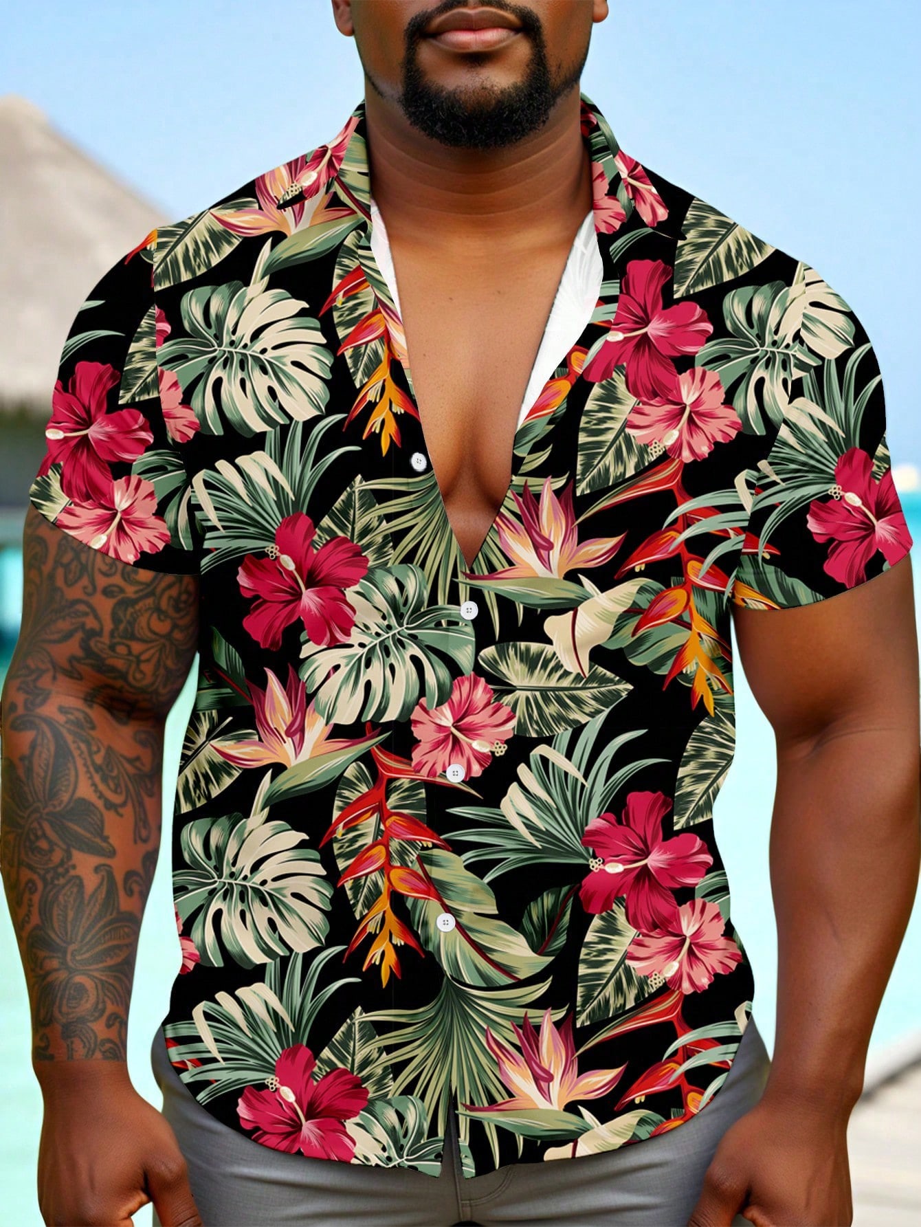 Casual Hawaiian Shirt Men Trop - Resort Shirt Floral recensie en prijs