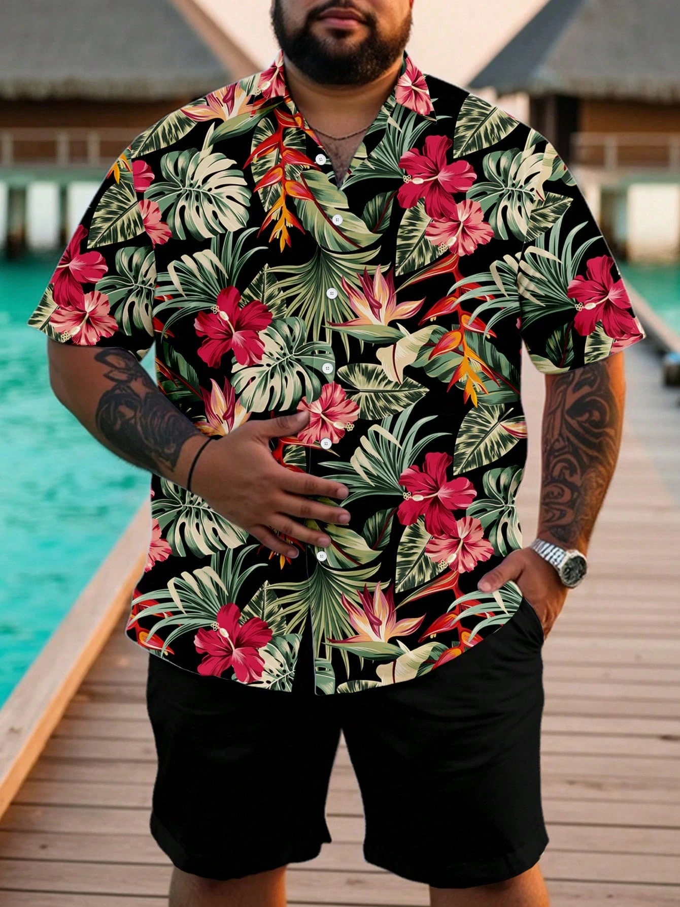 Casual Hawaiian Shirt Men Trop - Resort Shirt Floral recensie en prijs