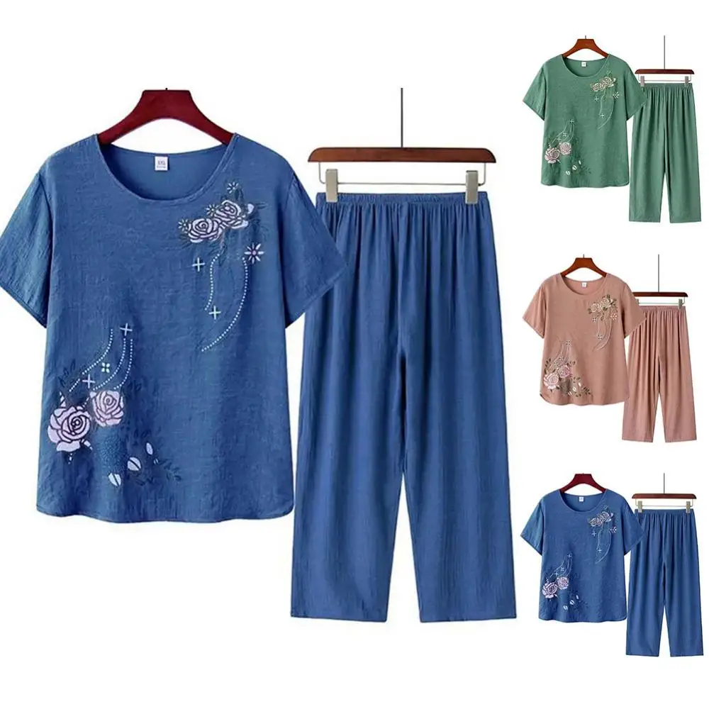 Middle-aged elderly women's sh - Linen Shirt Breathable recensie en prijs
