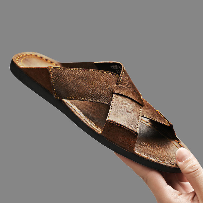 Fashion Genuine Leather Men Sl - Flip Flop Leather Men recensie en prijs