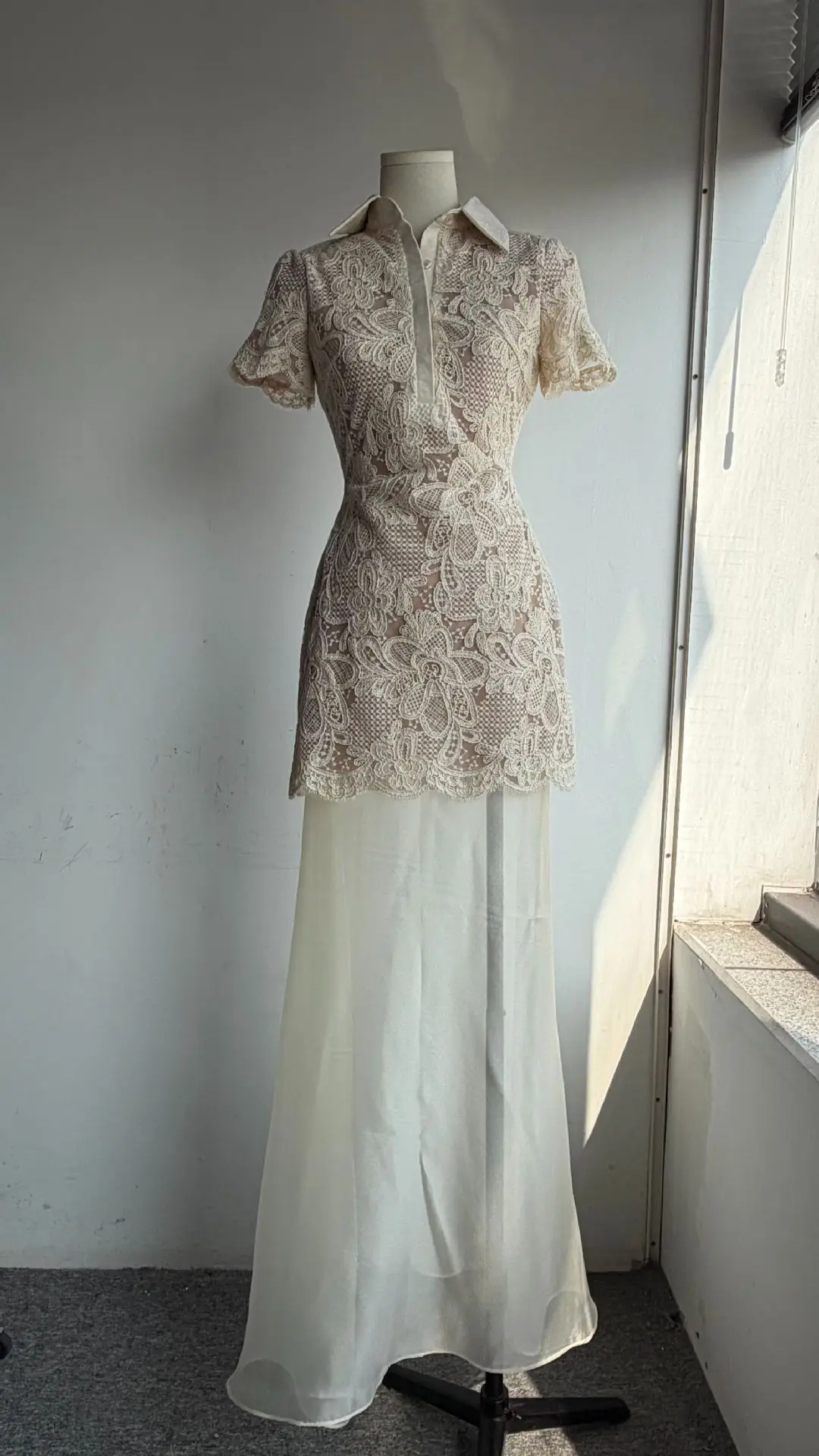 Vintage High Collar Short Slee - Resort Shirt Floral recensie en prijs