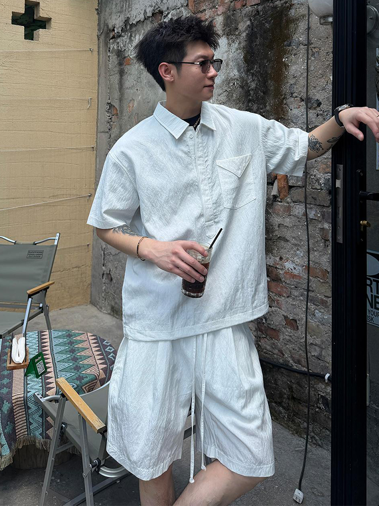 Men's Summer Linen Shirt Short - Linen Shirt Breathable recensie en prijs
