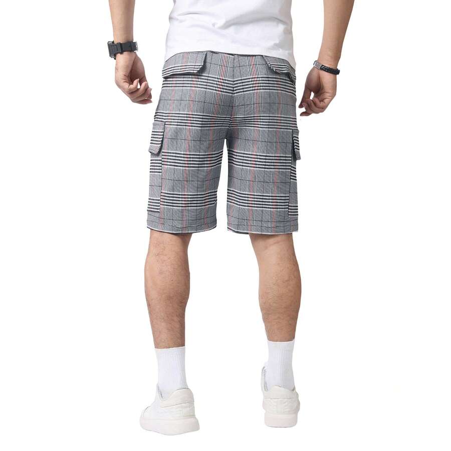 Mens Slim Fit Stretch Plaid Dr - Shorts Chino Slim recensie en prijs