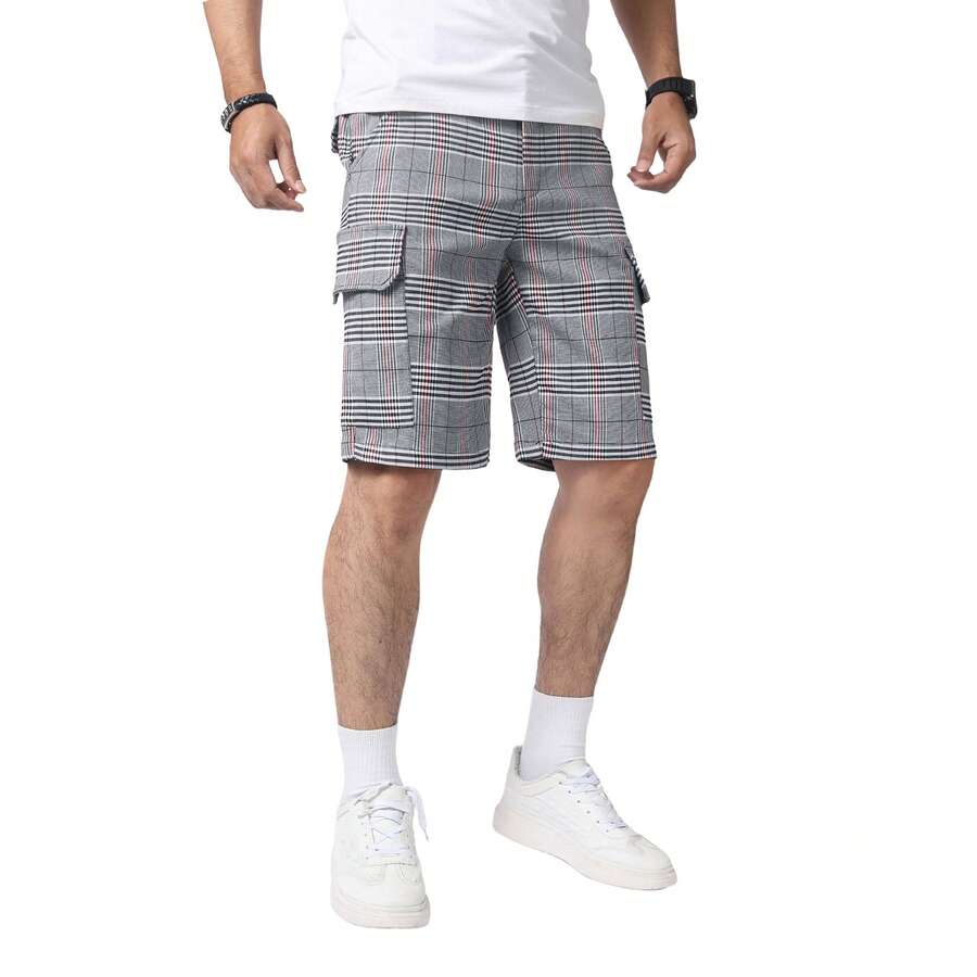 Mens Slim Fit Stretch Plaid Dr - Shorts Chino Slim recensie en prijs