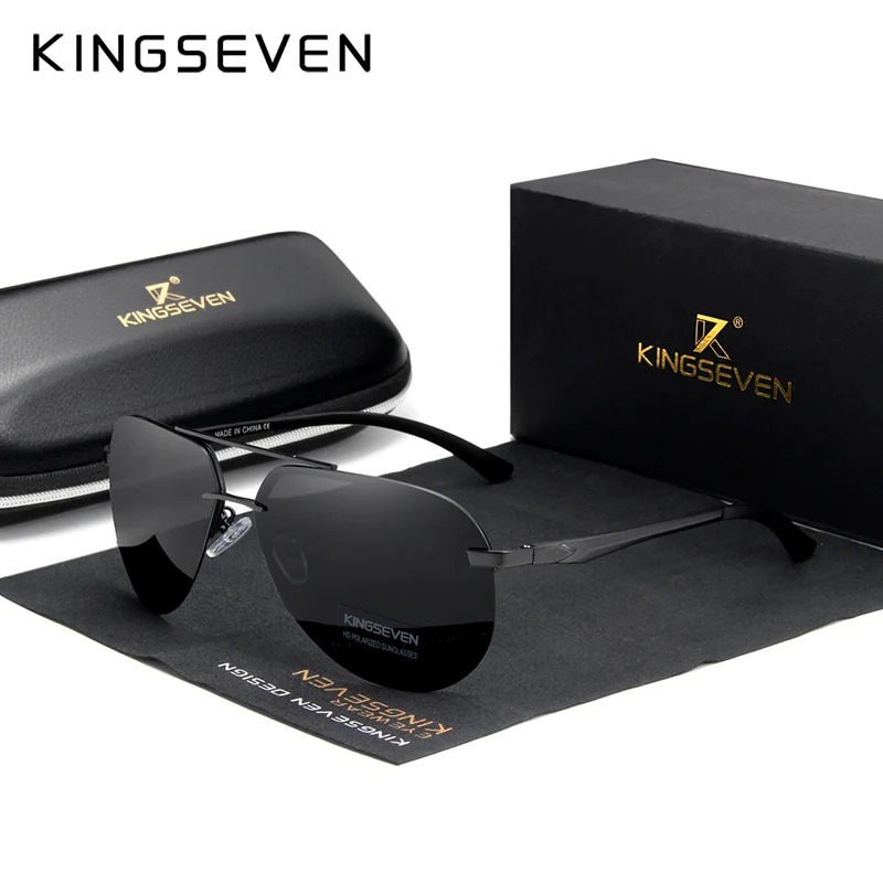 KINGSEVEN  Rimless Pilot Sungl - Sunglasses Aviator Polarized recensie en prijs