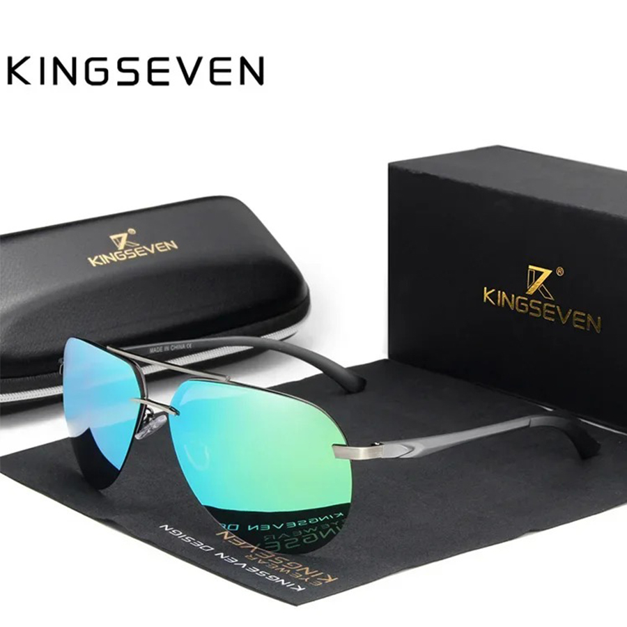 KINGSEVEN  Rimless Pilot Sungl - Sunglasses Aviator Polarized recensie en prijs