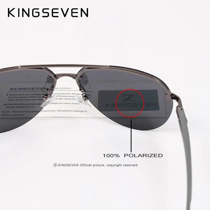 KINGSEVEN  Rimless Pilot Sungl - Sunglasses Aviator Polarized recensie en prijs