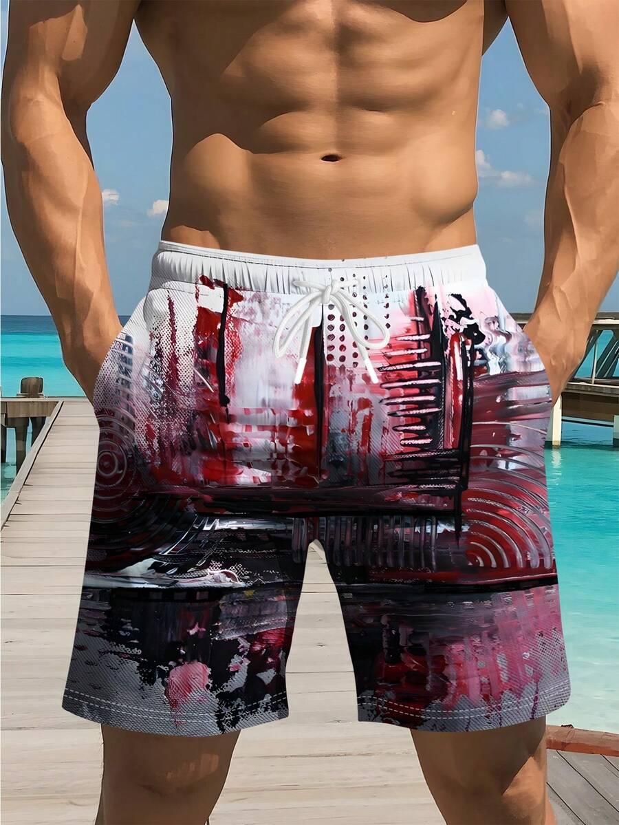 Mens Abstract Print Beach Shor - Swim Trunk Quick Dry recensie en prijs